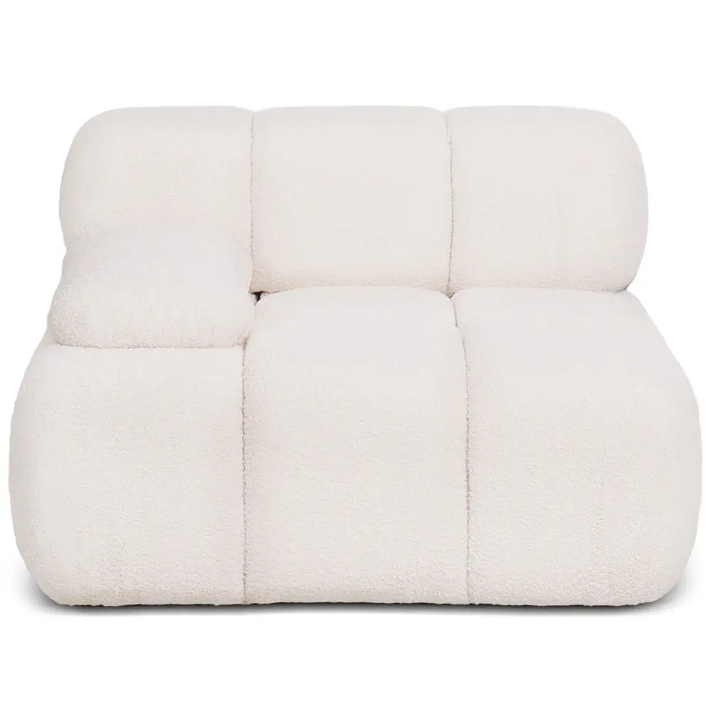  Buy Right Corner Armchair - Upholstered In Bouclé Fabric - Compatible With Modular Sofa - Bathy  White 61762 - in the EU