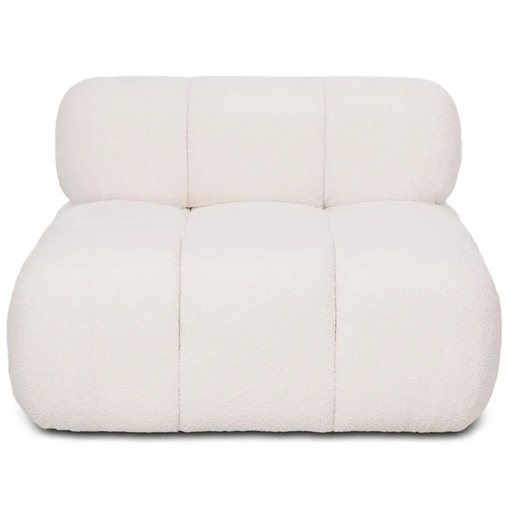  Buy Armchair Upholstered In Bouclé Fabric - Compatible With Modular Sofa - Bathy  White 61763 - in the EU