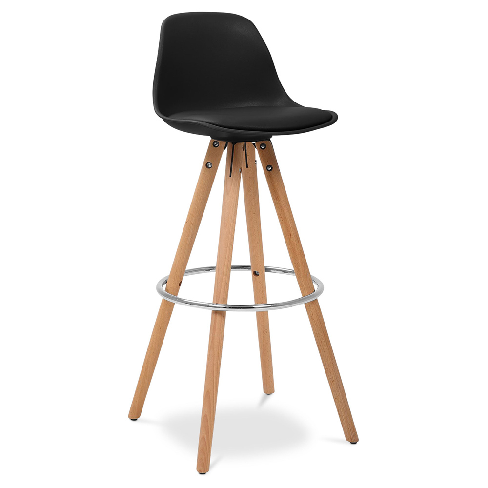  Buy Muriel Scandinavian design Bar stool with cushion - Wood Black 59279 - in the EU