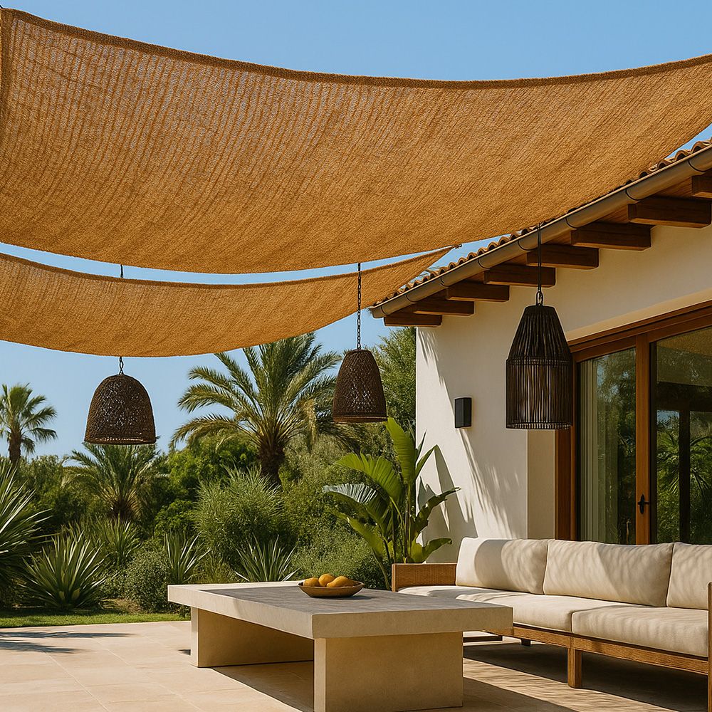  Buy Coconut fiber awning 10x1M - 100 % Natural shade sail Beige 61801 - in the EU