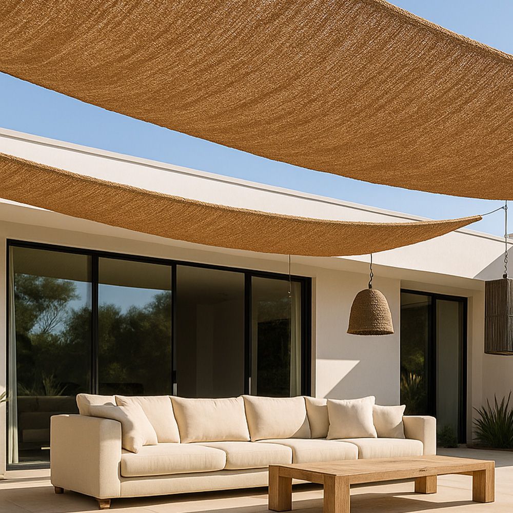  Buy Coconut fiber awning 10x2M - 100 % Natural shade sail Beige 61803 - in the EU