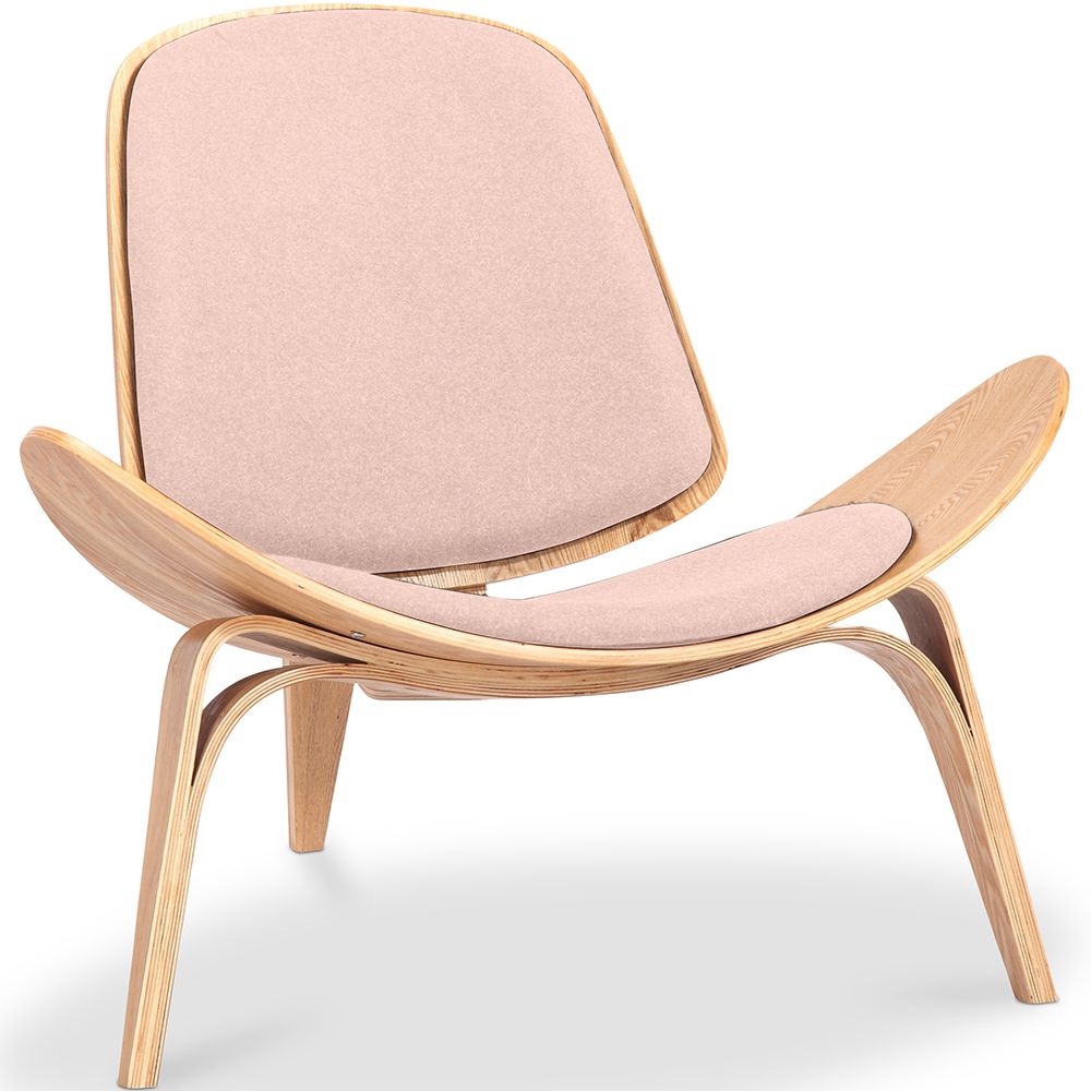  Buy Designer Armchair - Scandinavian Armchair - Fabric Upholstery - Peach - Luna Peach 61830 - in the EU