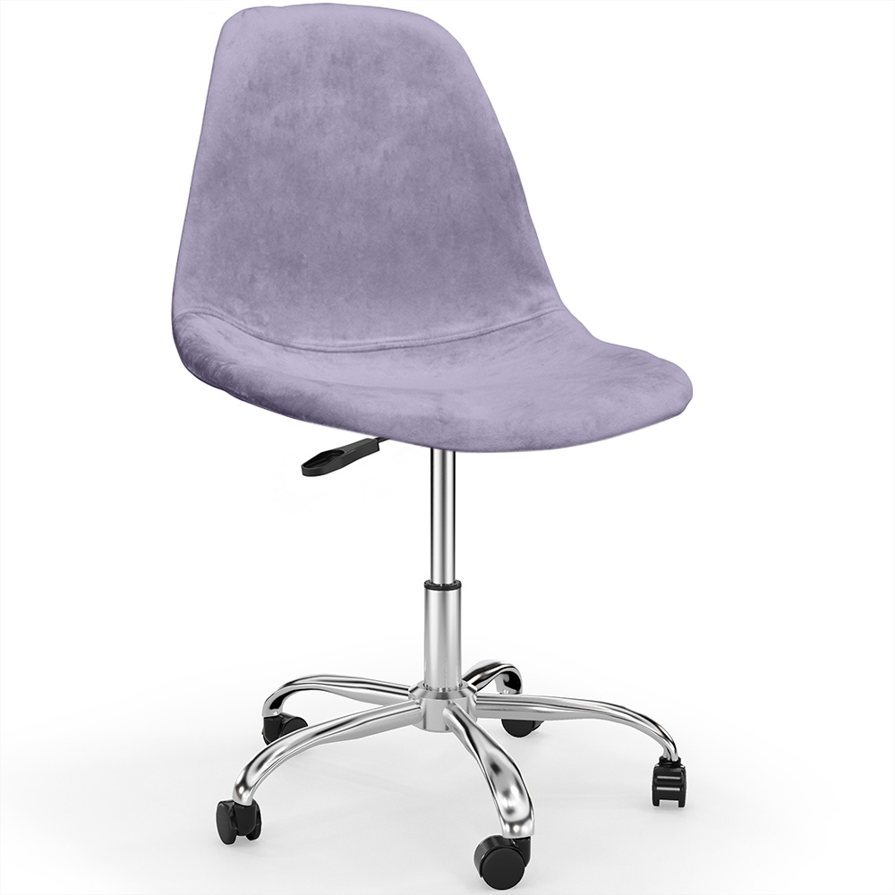  Buy Office Chair Swivel with Wheels – Velvet Upholstery – Steel Legs - Brielle  Pastel Purple 61831 - in the EU