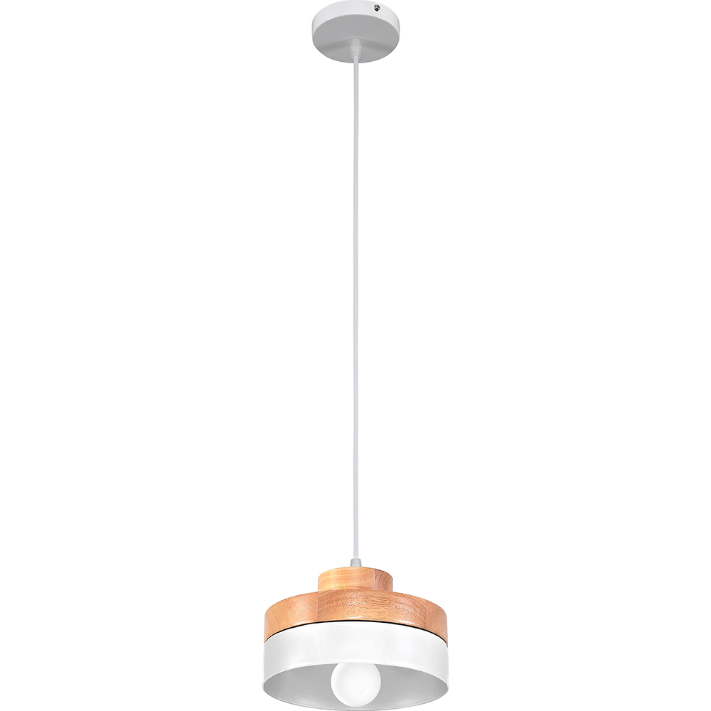  Buy Eigil Scandinavian pendant lamp - Wood and metal White 59309 - in the EU