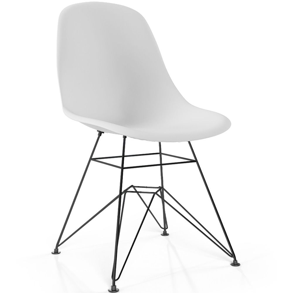  Buy Dining Chair with Metal Legs – Modern Design – Brielle  White 61833 - in the EU