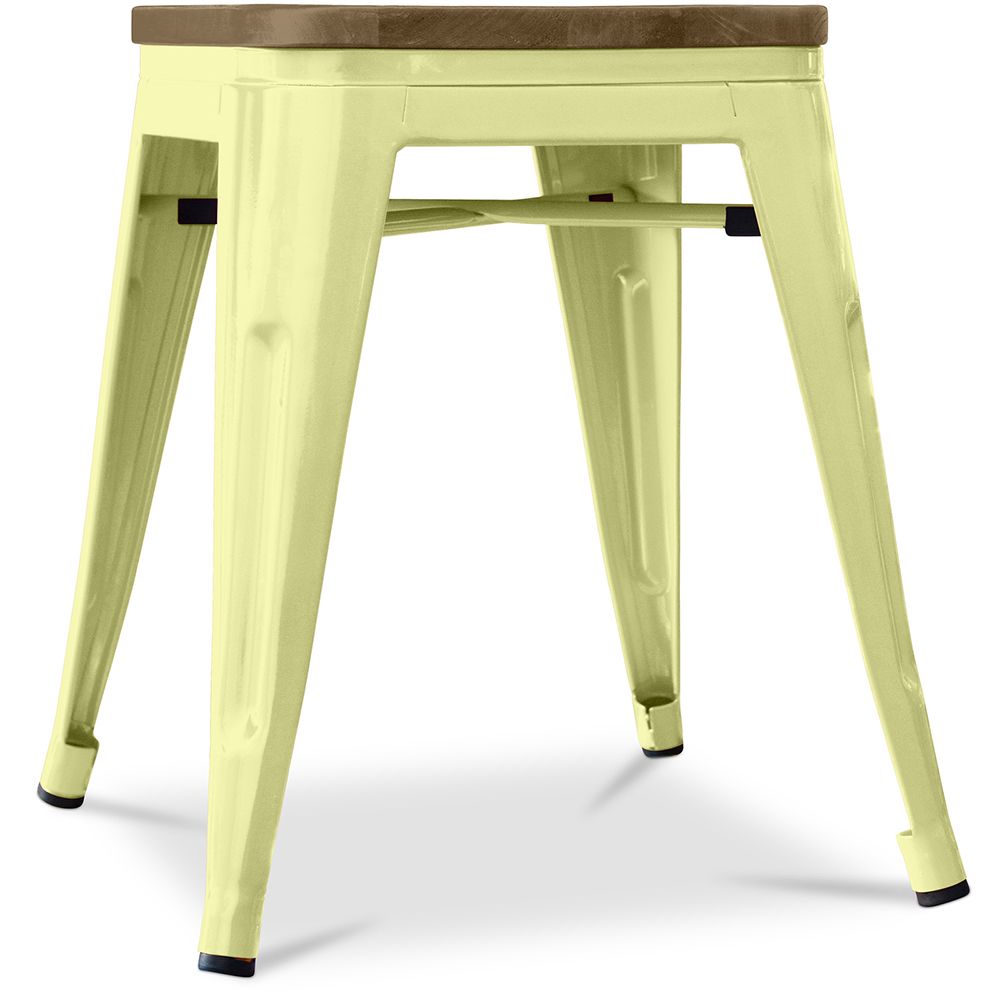  Buy Bistrot Metalix Stool wooden - Metal - 45 cm Pastel yellow 58350 - in the EU