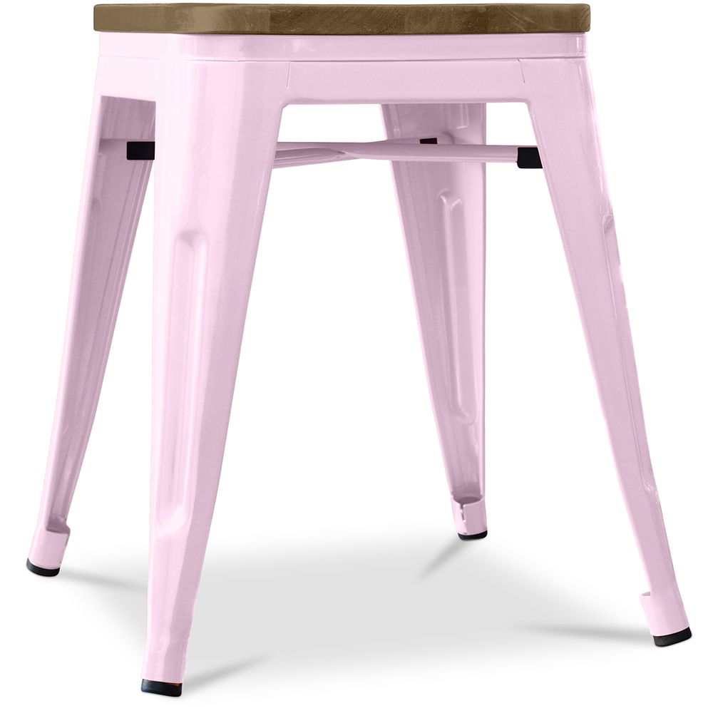  Buy Bistrot Metalix Stool wooden - Metal - 45 cm Pastel pink 58350 - in the EU