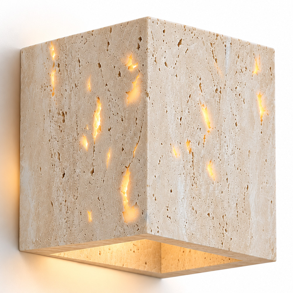  Buy Wall Light – Travertine Wall Sconce – Voilá Beige 61885 - in the EU