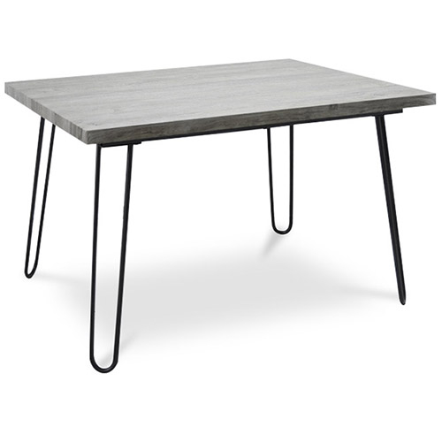  Buy 120x90 Hanna Industrial dining table style Hairpin legs - Wood and metal Grey 59464 - in the EU
