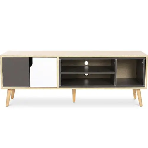  Buy Wooden TV Stand - Scandinavian Design - Freya  Grey 59659 - in the EU