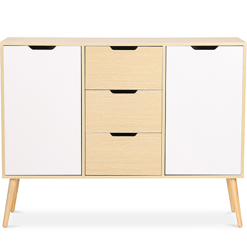  Buy Wooden Sideboard - Scandinavian Design - 3 drawers - Regir Natural wood 59652 - in the EU