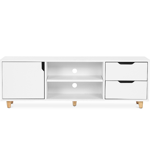  Buy Wooden TV Stand - Scandinavian Design - Wiam White 59663 - in the EU