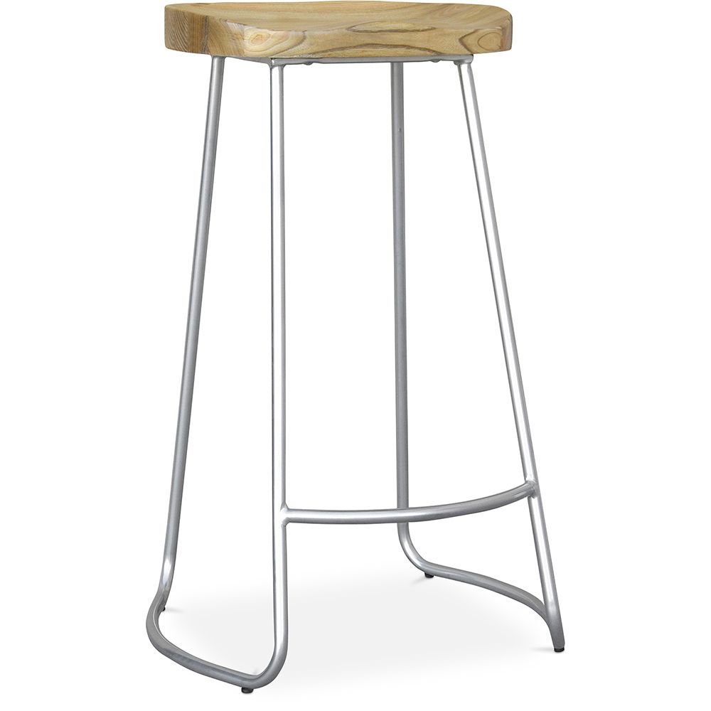  Buy Industrial Bar Stool 76 cm Aiyana - Light wood and metal Steel 59571 - in the EU