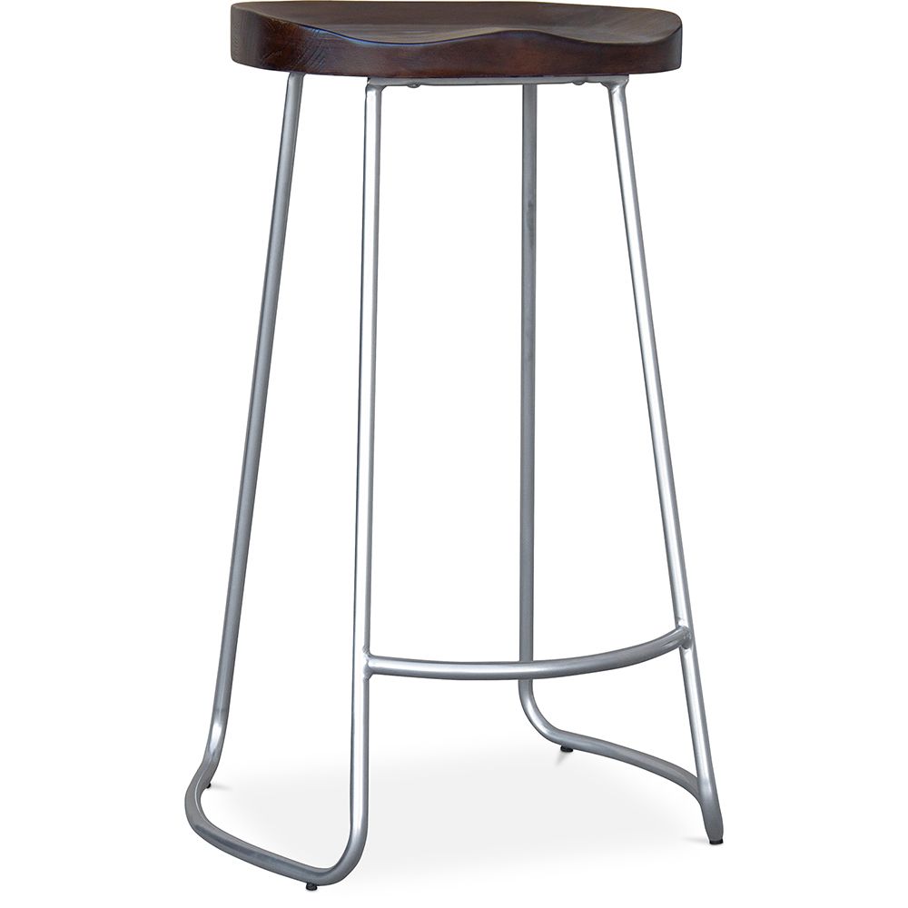  Buy Industrial Bar Stool 76 cm Aiyana - Dark wood and metal Steel 59570 - in the EU