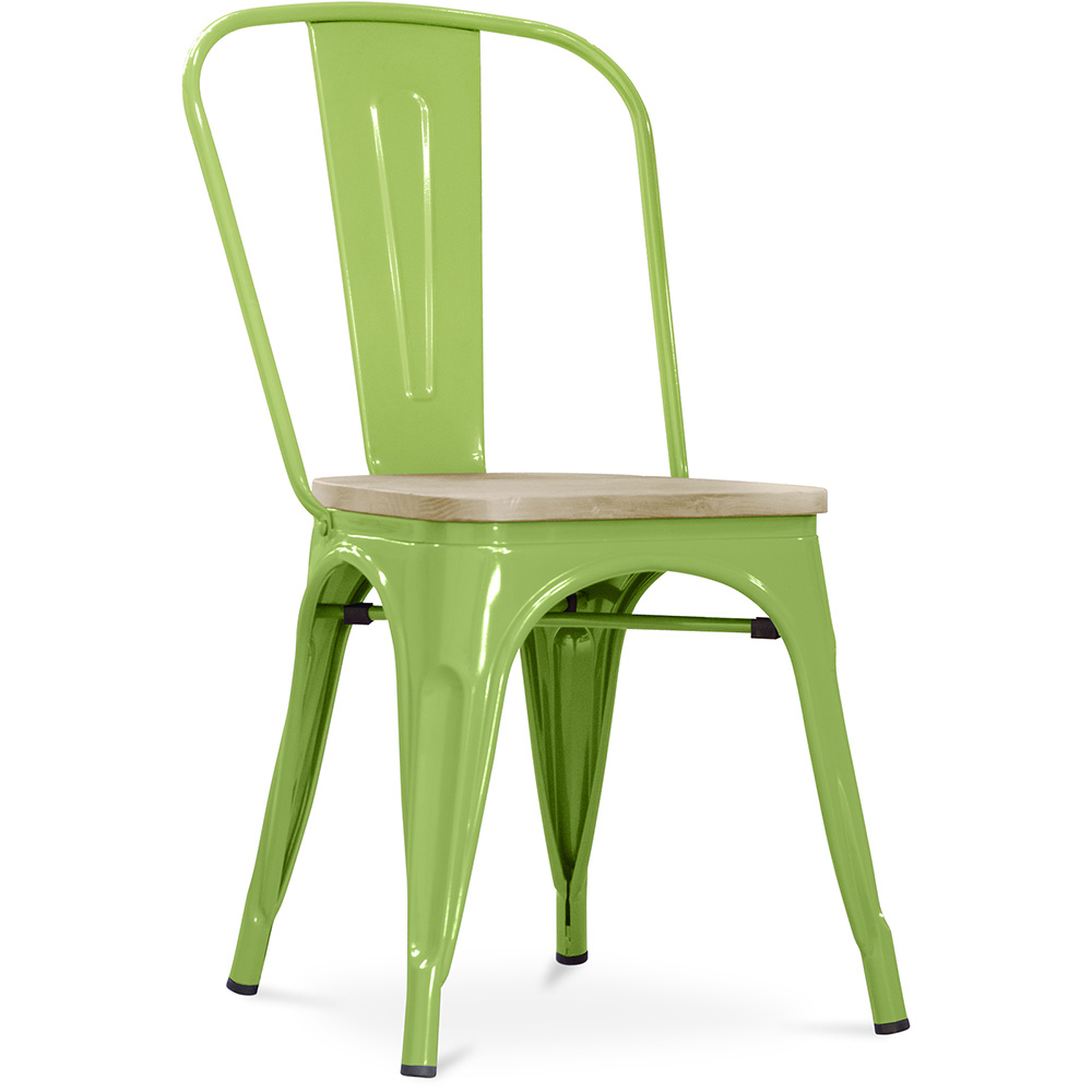  Buy Bistrot Metalix Chair - Metal and Light Wood Light green 59707 - in the EU