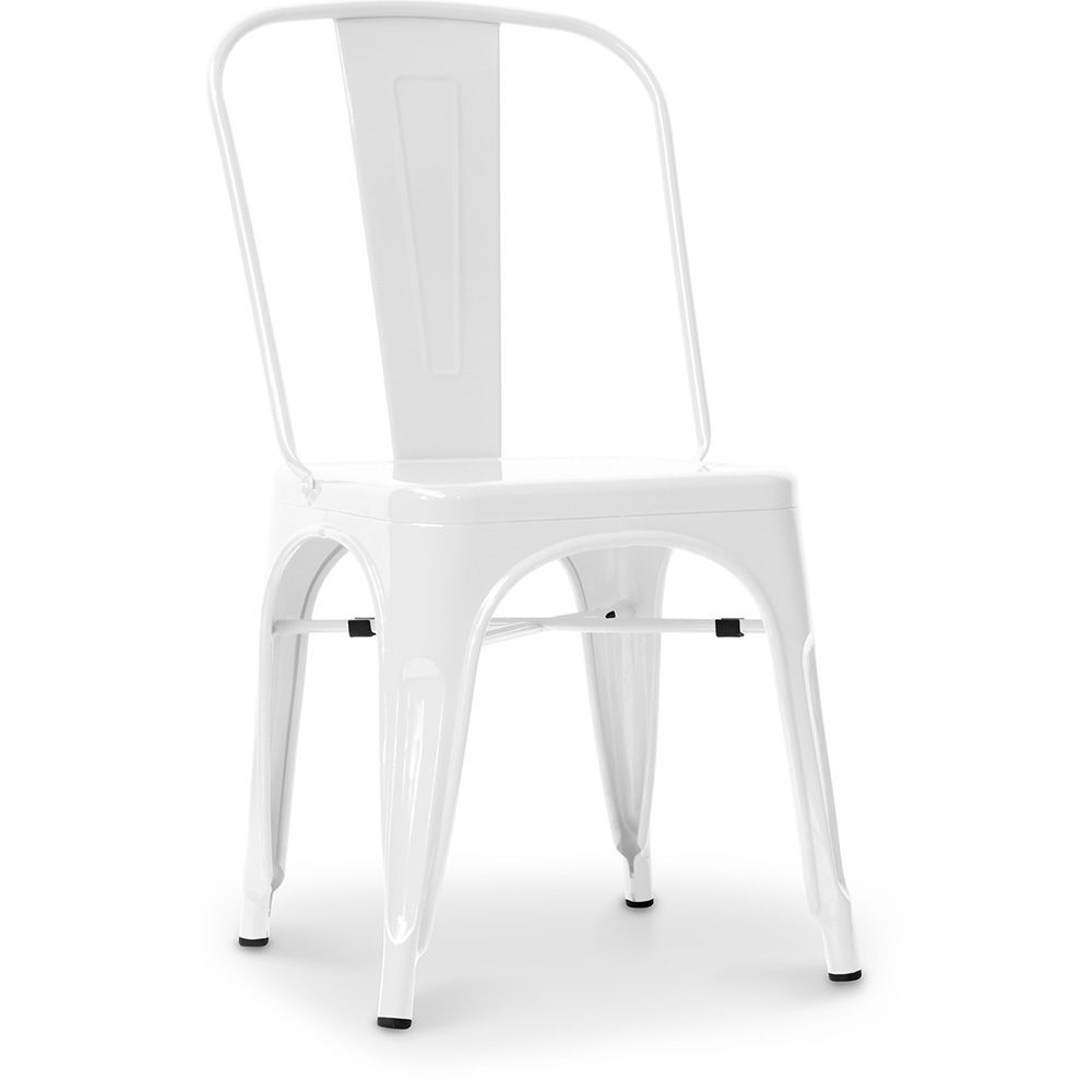  Buy Bistrot Metalix style chair square Seat - New edition - Metal White 59687 - in the EU