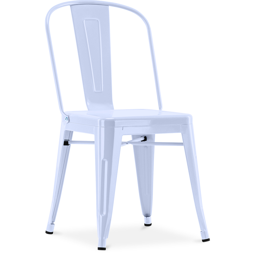  Buy Bistrot Metalix style chair square Seat - New edition - Metal Grey blue 59687 - in the EU