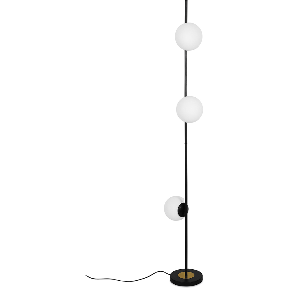  Buy Agnes 3 Bulbs Floor Lamp - Metal and Glass Black 59622 - in the EU