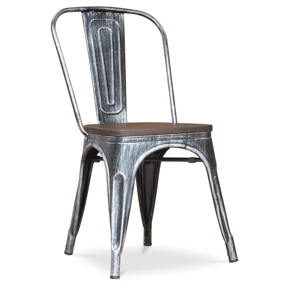  Buy Bistrot Metalix Chair Wooden seat New edition - Metal Industriel 59804 - in the EU
