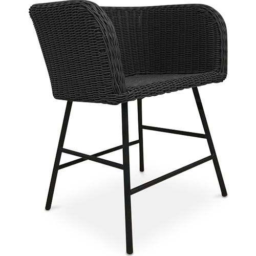  Buy Dining chair design boho - Synthetic rattan - Gazala Black 59823 - in the EU