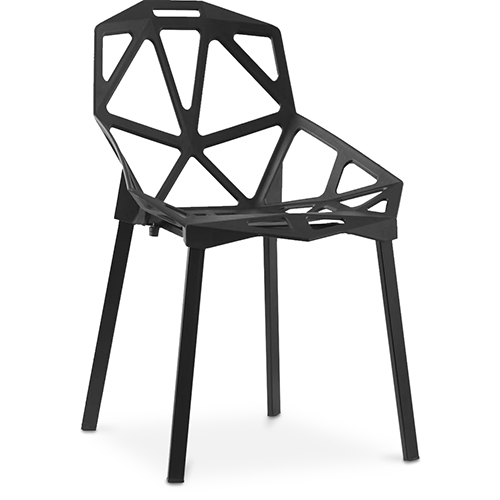  Buy Mykonos design dining chair - PP and Metal Black 59796 - in the EU