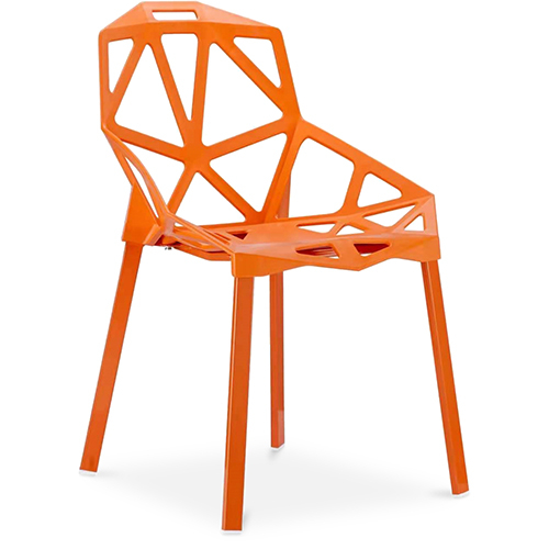  Buy Mykonos design dining chair - PP and Metal Orange 59796 - in the EU