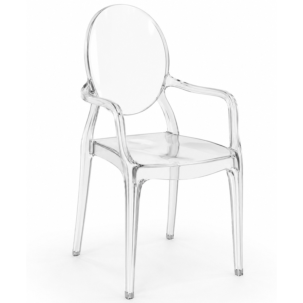  Buy Transparent Dining Chair - Armrest Design - Louis King Transparent 16461 - in the EU