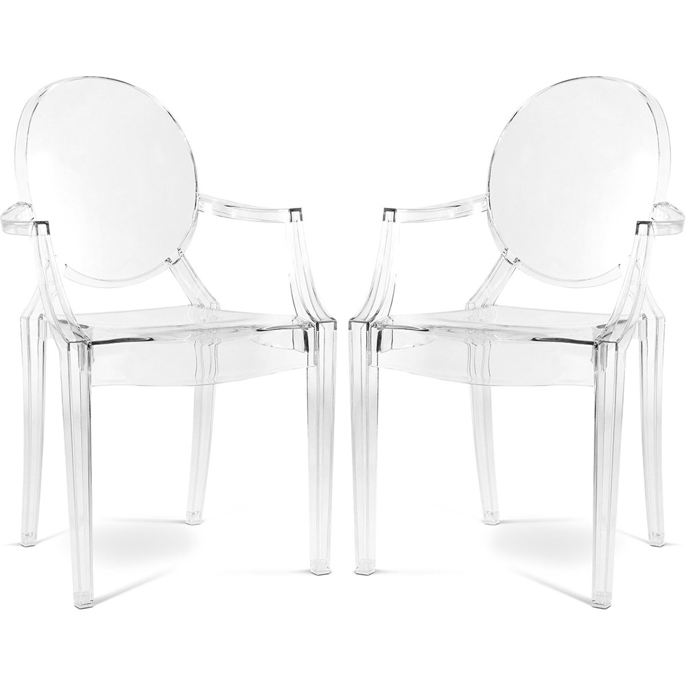  Buy Transparent Dining Chair - Armrest Design - Louis King Transparent 58735 - in the EU