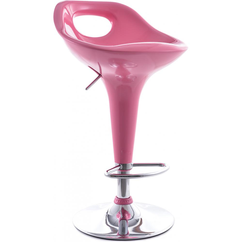  Buy Swivel Chromed Modern Bar Stool - Height Adjustable Pink 49736 - in the EU