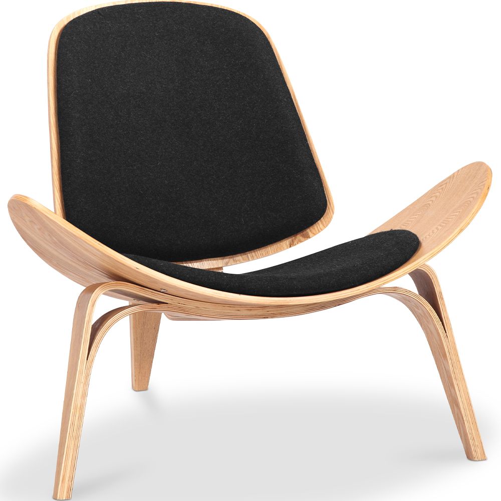  Buy Designer armchair - Scandinavian armchair - Fabric upholstery - Luna Black 16773 - in the EU