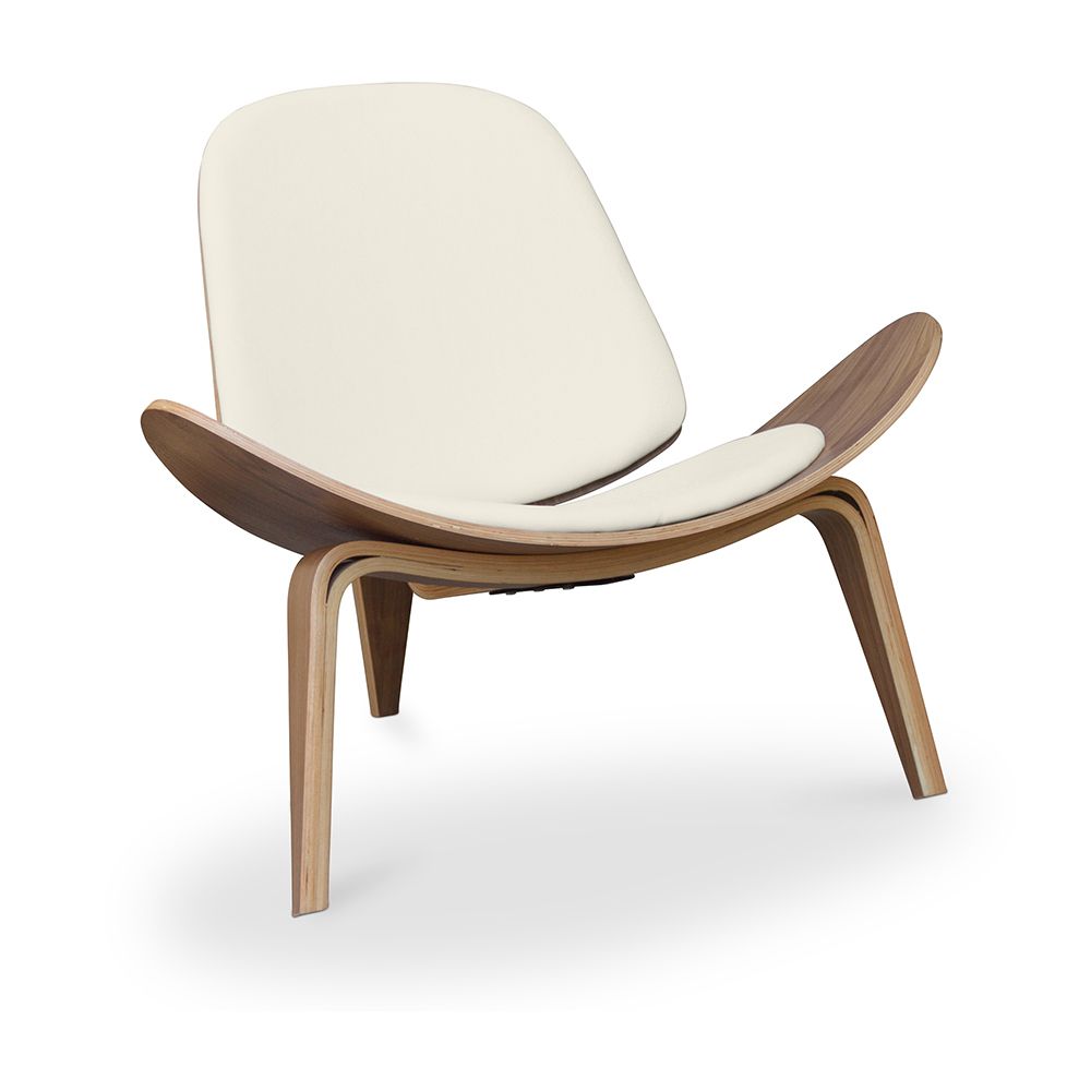  Buy Designer armchair - Scandinavian armchair - Faux leather upholstery - Luna Ivory 16774 - in the EU