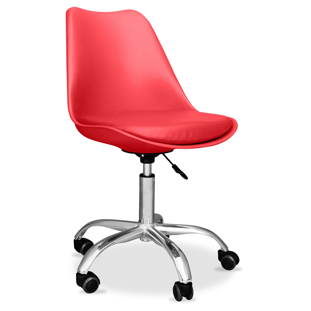  Buy Tulip swivel office chair with wheels Red 58487 - in the EU