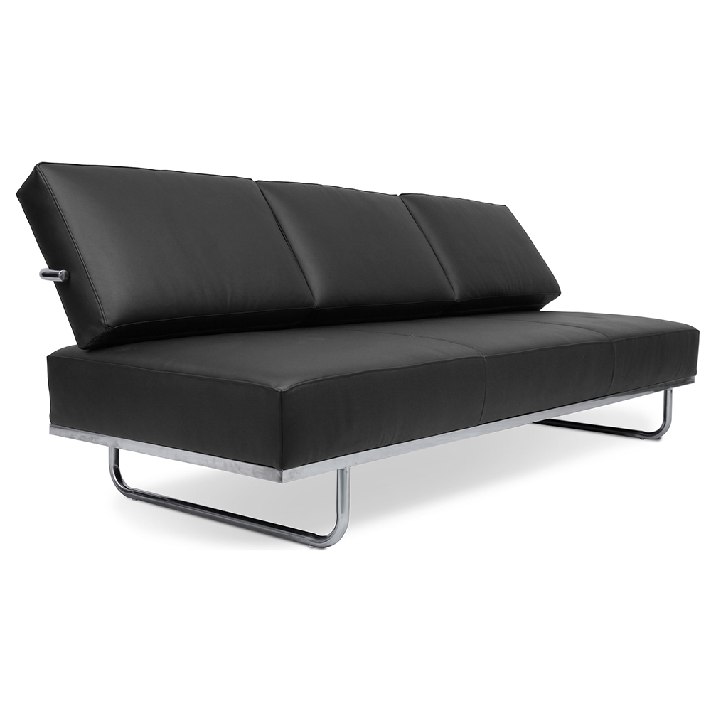  Buy Sofa Bed SQUAR (Convertible) - 3 Seater - Premium Leather Black 14622 - in the EU
