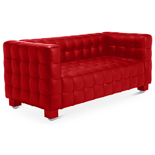 Buy Design Sofa Lukus (2 seats) - Faux Leather Red 13252 - in the EU