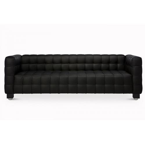 Design Sofa - The Lukus Suite (3 seater) - Faux Leather - Front View