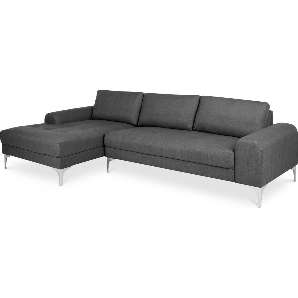  Buy Design Living-room Corner Sofa (5 seats) - Right Angle - Fabric Dark grey 26731 - in the EU