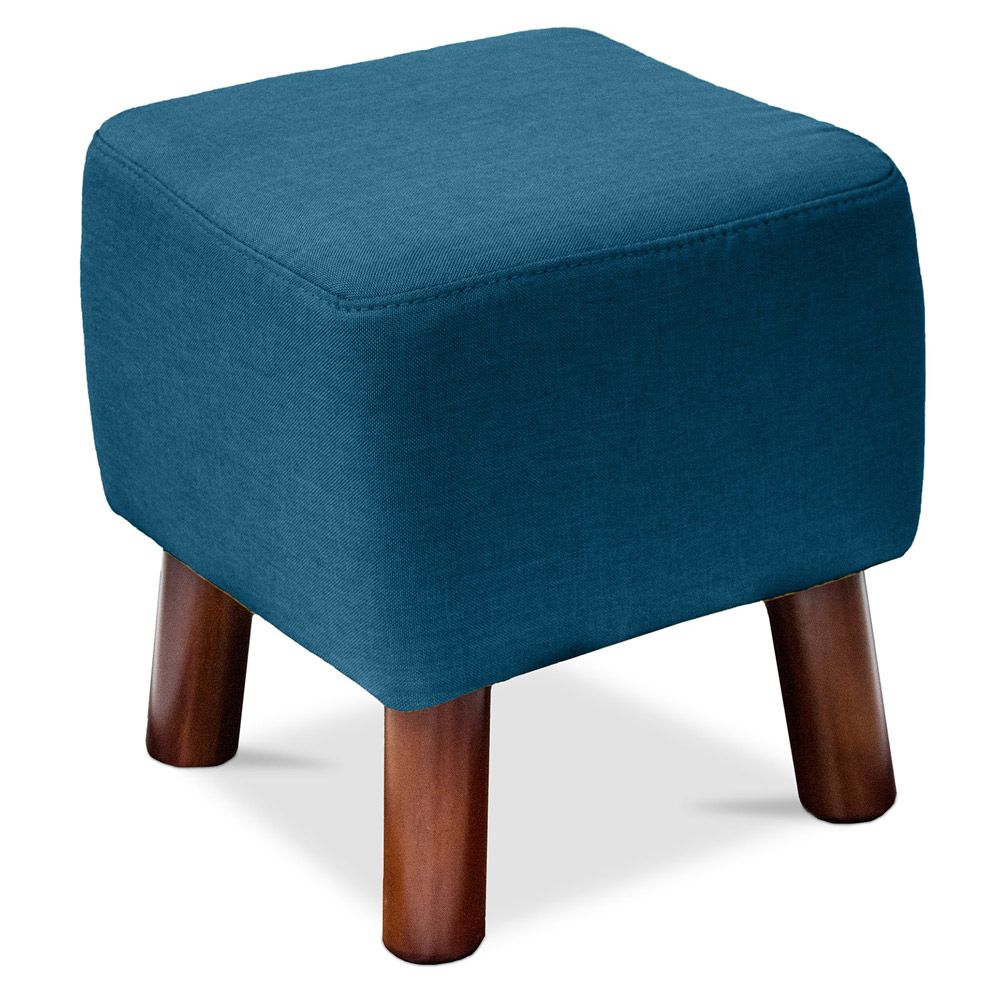  Buy Jonah scandinavian style Footstool - Fabric Turquoise 55340 - in the EU