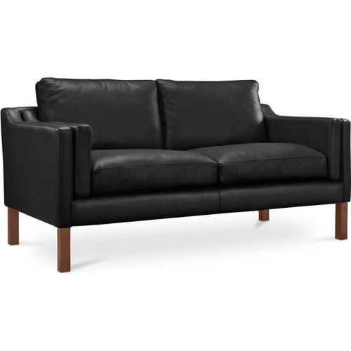 Buy Scandinavian design Design Sofa 2212 (2 seats) - Faux Leather Black 13915 - in the EU