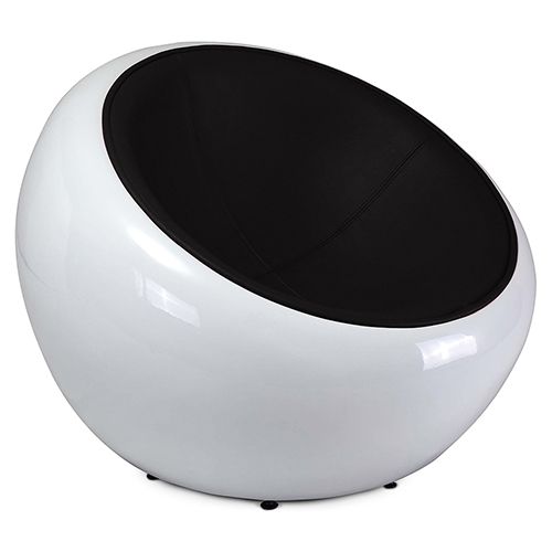  Buy Pada Ball Chair Armchair - Faux Leather Black 13195 - in the EU