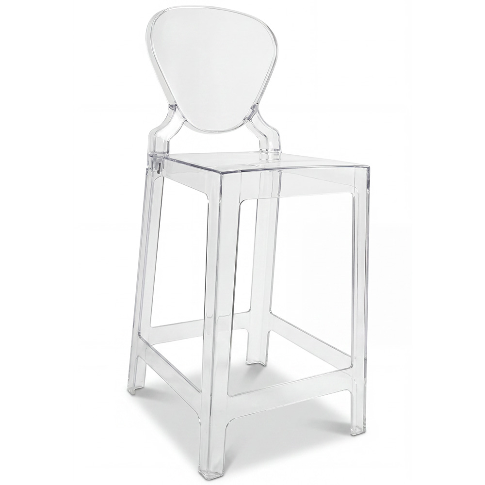  Buy Bar stool with backrest Victoire - 65cm - Design Transparent Transparent 58805 - in the EU