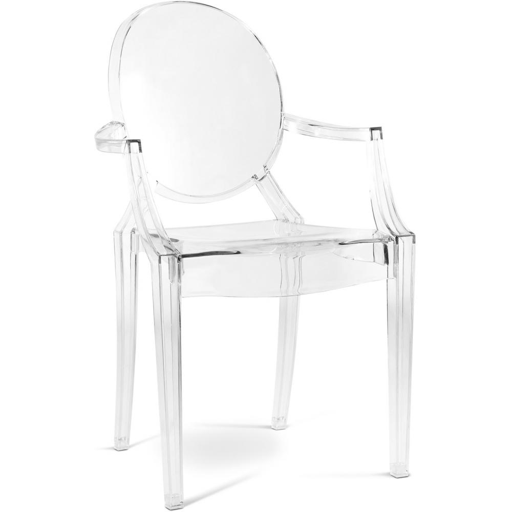  Buy Transparent Dining Chair - Armrest Design - Louis King Transparent 16461 - in the EU