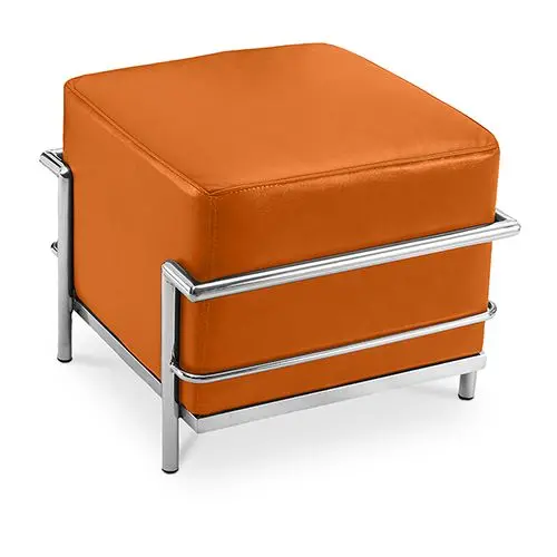  Buy SQUAR Footrest (Ottoman) - Faux Leather Orange 55762 - in the EU