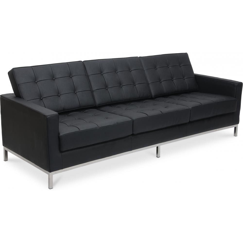  Buy Design Sofa Kanel  (3 seats) - Premium Leather Black 13247 - in the EU