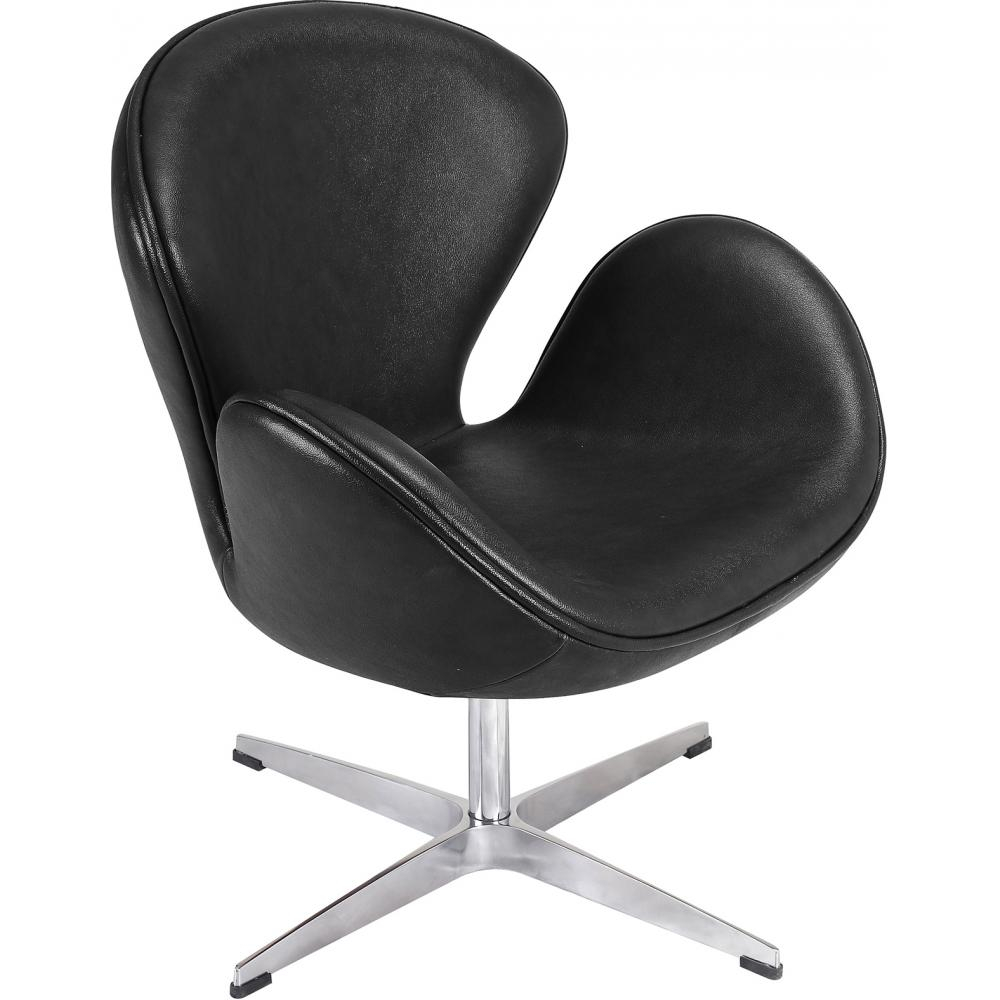  Buy Swivel Armchair Leather - Office Armchair - Swin  Black 13664 - in the EU
