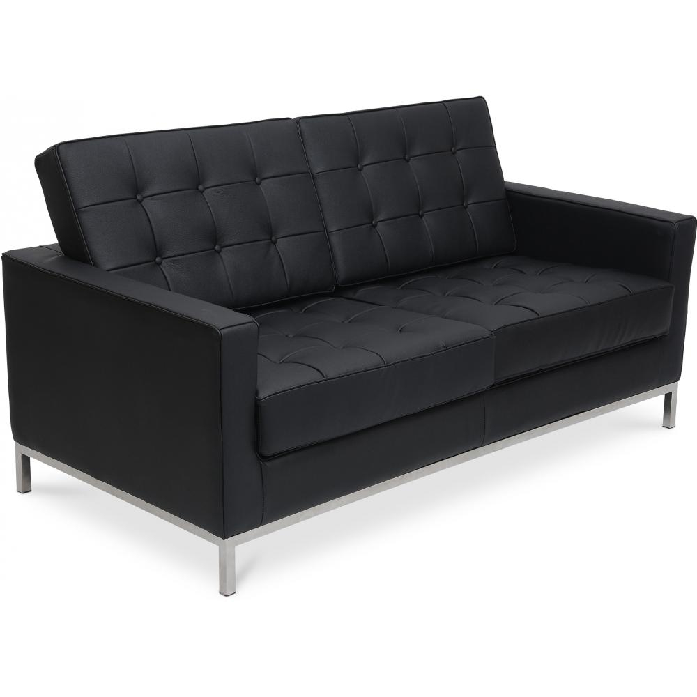  Buy Design Sofa Kanel (2 seats) - Premium Leather Black 13243 - in the EU