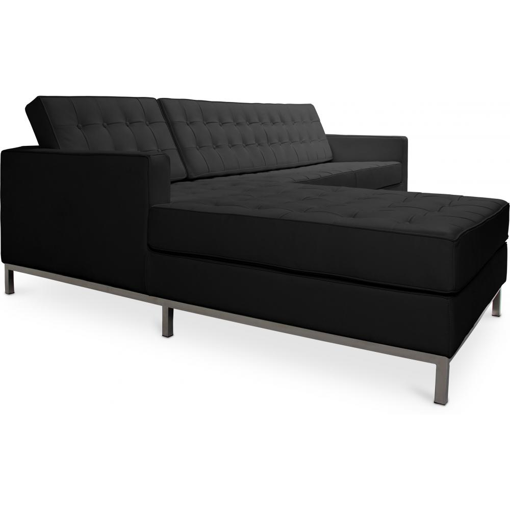  Buy Design Corner Sofa Kanel - Left Angle - Premium Leather Black 15186 - in the EU