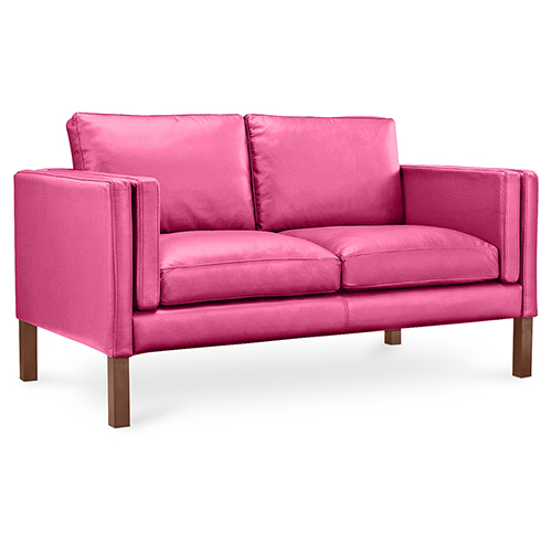  Buy Design Sofa 2332 (2 seater) - Faux Leather Pink 13921 - in the EU