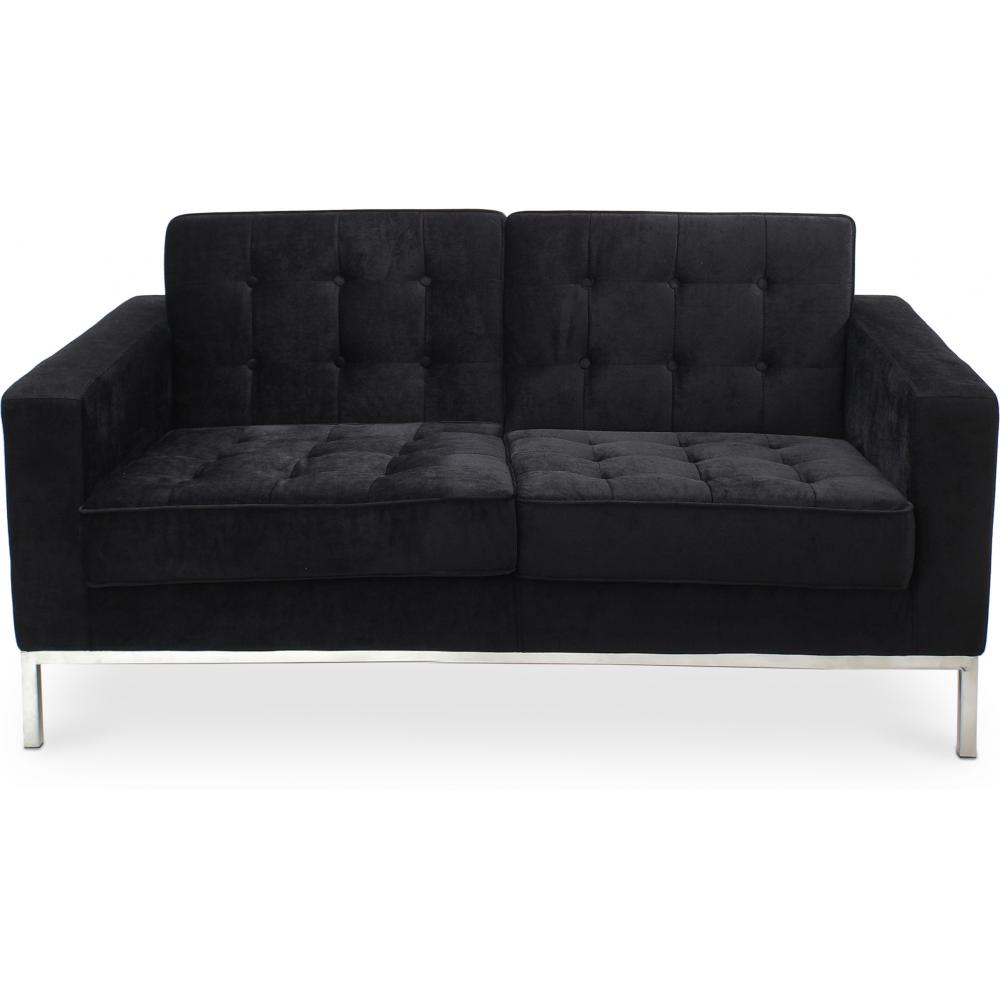  Buy 2 seats Sofa Kanel - Fabric Black 13241 - in the EU