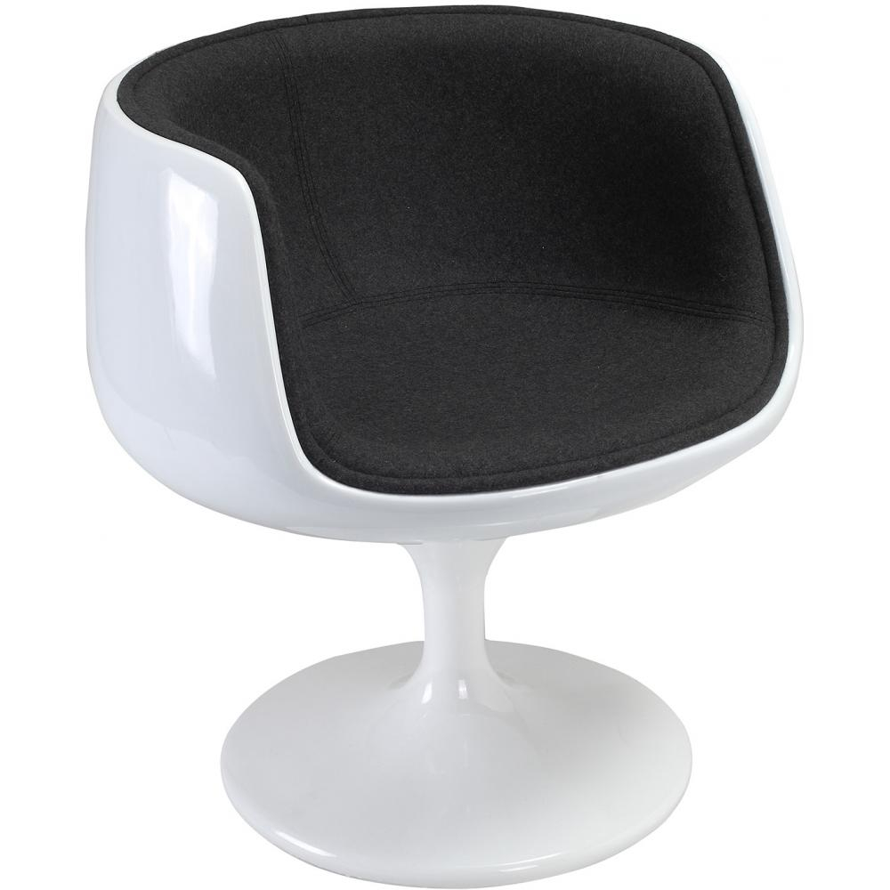  Buy Lounge Chair - White Design Chair - Fabric Upholstery - Brandy Black 13158 - in the EU