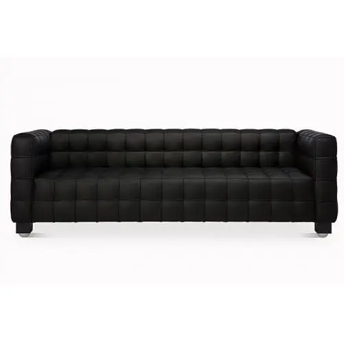  Buy Design Sofa Lukus (3 seats) - Faux Leather Black 13255 - in the EU